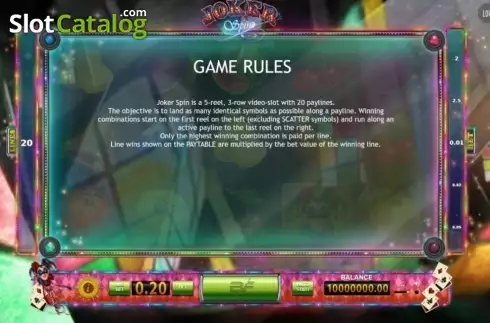 Скрин3. Joker Spin слот