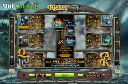 Скрин2. Riches from the Deep слот