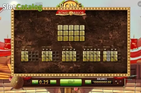 Скрин5. Rome Warrior (BF games) слот