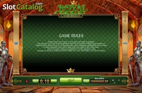 Скрин3. Royal Crown (BF games) слот