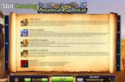 Скрин4. Ancient Secrets слот