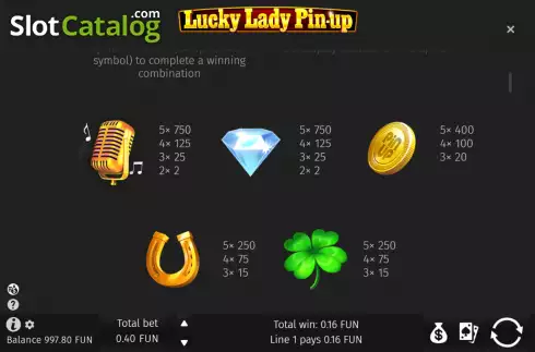 Скрин8. Lucky Lady Pin-Up слот