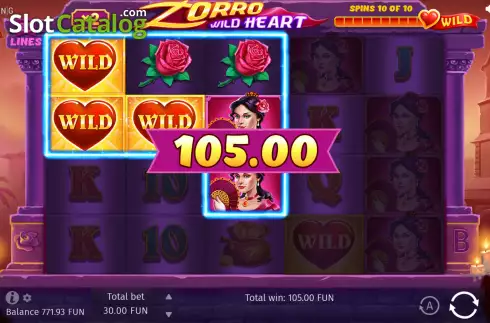 Скрин4. Zorro Wild Heart слот