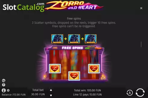 Скрин6. Zorro Wild Heart слот