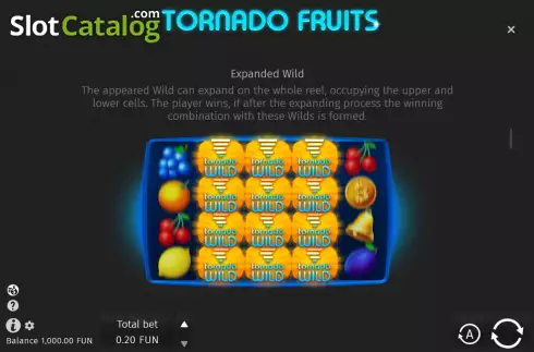 Скрин9. Tornado Fruits слот