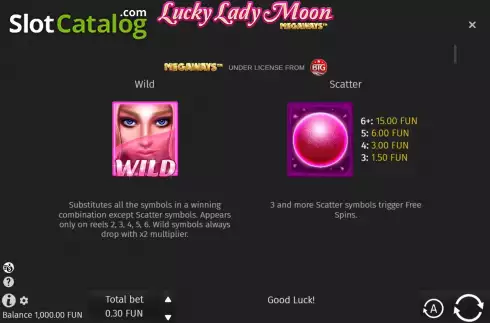 Скрин9. Lady Wolf Moon Megaways слот