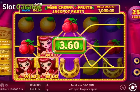 Скрин4. Miss Cherry Fruits Jackpot Party слот