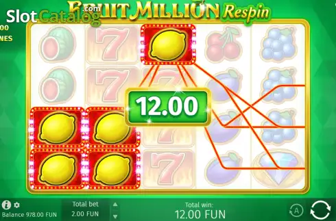 Скрин3. Fruit Million Respin слот