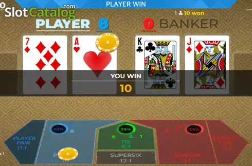 Скрин4. Baccarat SuperSix слот