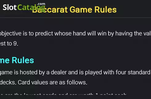 Скрин5. Baccarat SuperSix слот