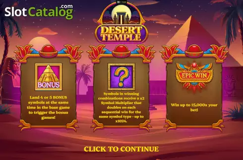 Скрин2. Desert Temple слот