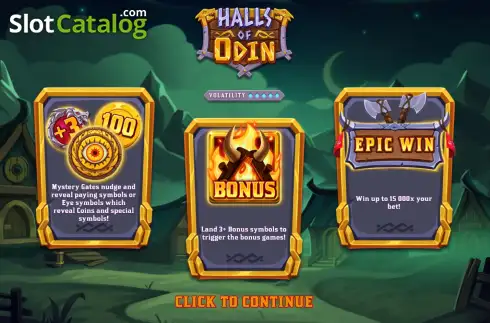 Скрин2. Halls of Odin слот