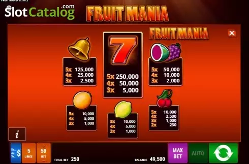 Скрин5. Fruit Mania (Bally Wulff) слот