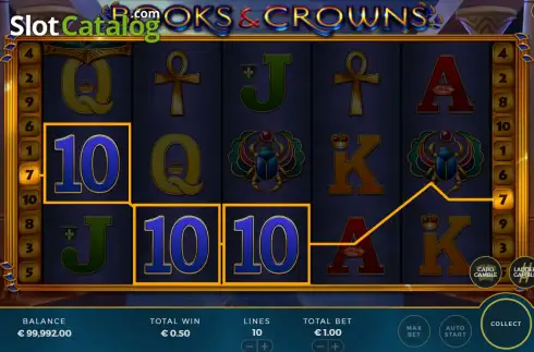 Скрин3. Books & Crowns слот