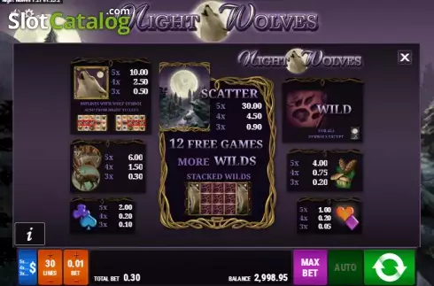 Скрин6. Night Wolves слот