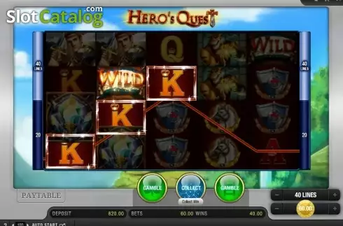 Скрин3. Hero's Quest слот