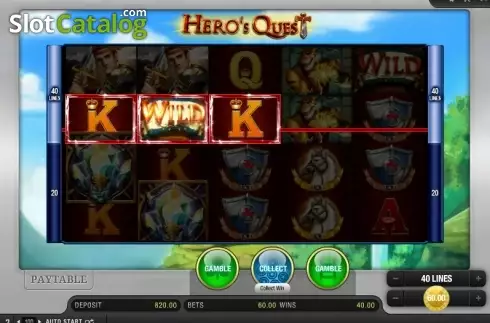 Скрин4. Hero's Quest слот