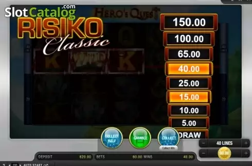 Скрин5. Hero's Quest слот