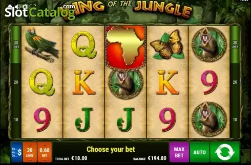 Скрин3. King of the Jungle (Gamomat) слот
