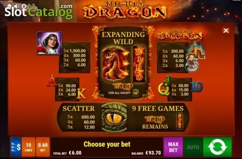 Скрин2. Mighty Dragon слот