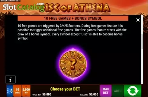 Скрин3. Disc of Athena слот