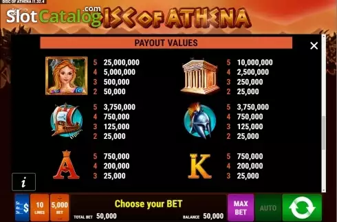Скрин4. Disc of Athena слот