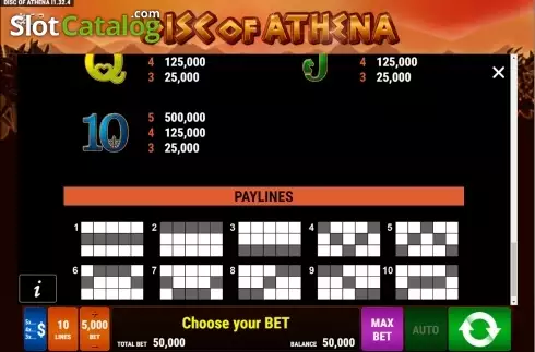 Скрин5. Disc of Athena слот