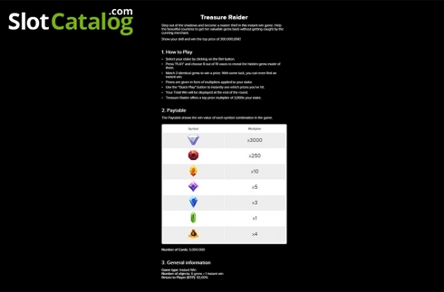 Скрин7. Treasure Raider (Bally) слот