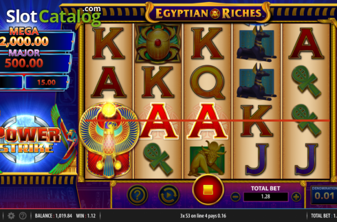 Скрин3. Power Strike Egyptian Riches слот