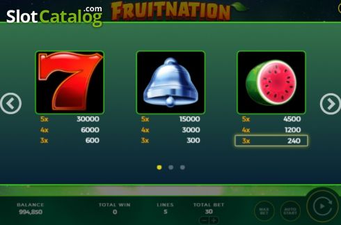 Скрин5. Fruitnation слот
