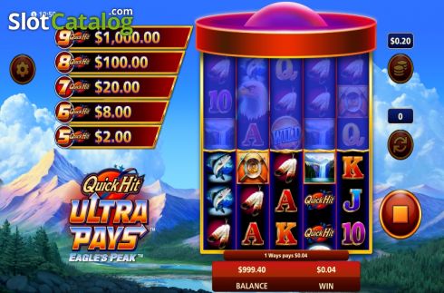 Скрин5. Quick Hit Ultra Pays Eagle's Peak слот