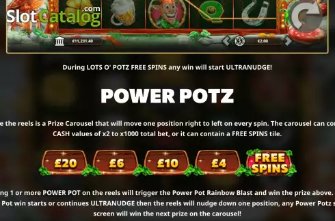 Скрин9. Rainbow Power Potz Ultranudge слот