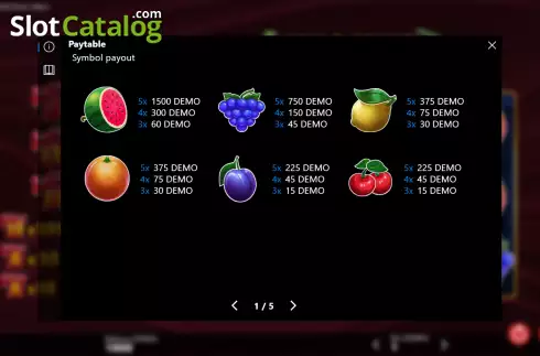 Скрин6. Shiny Fruity Seven 10 Lines Hold and Collect слот