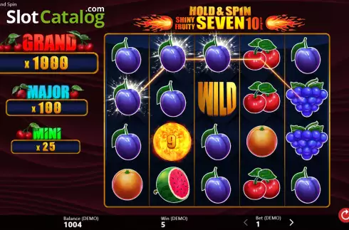Скрин4. Shiny Fruity Seven 10 Lines Hold and Spin слот
