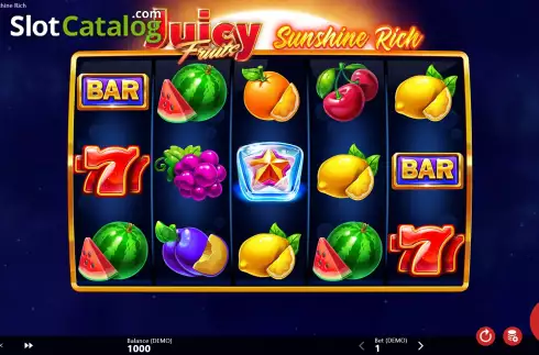 Скрин2. Juicy Fruits Sunshine Rich слот