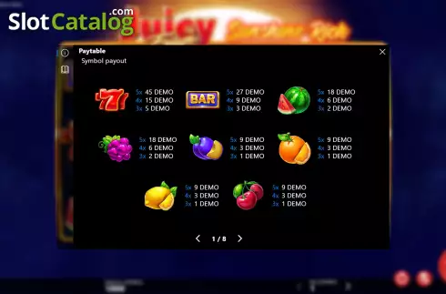 Скрин6. Juicy Fruits Sunshine Rich слот