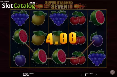 Скрин3. Shiny Fruits Seven 10 Lines Super Stacked слот