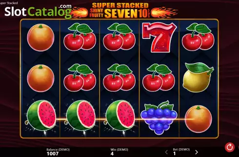 Скрин4. Shiny Fruits Seven 10 Lines Super Stacked слот
