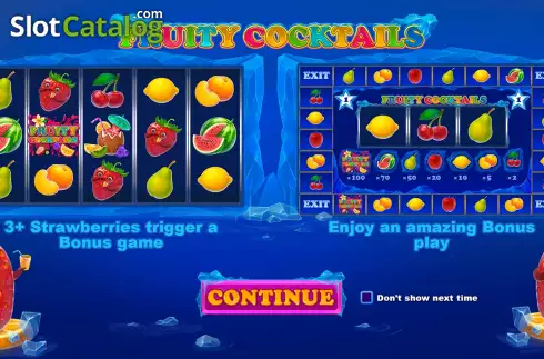 Скрин2. Fruity Cocktails слот