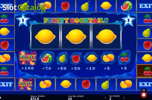Скрин9. Fruity Cocktails слот
