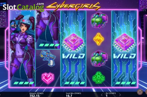 Скрин8. Cybergirls слот