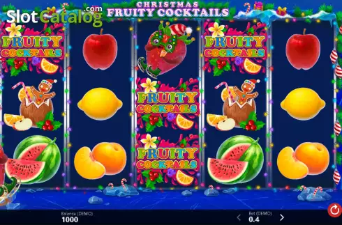 Скрин2. Christmas Fruity Cocktails слот