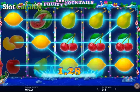 Скрин3. Christmas Fruity Cocktails слот