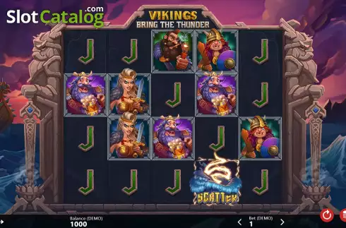 Скрин3. Vikings Bring The Thunder слот