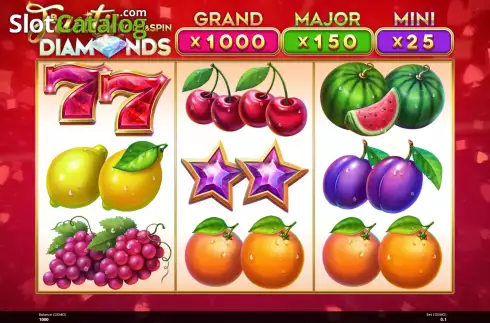 Скрин2. Fruity Diamonds Hold and Spin слот