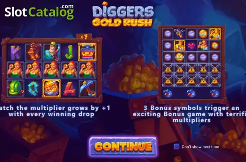 Скрин2. Diggers Gold Rush слот