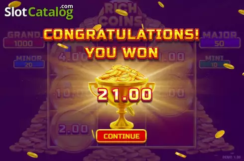 Скрин3. Rich Coins Hold and Spin слот