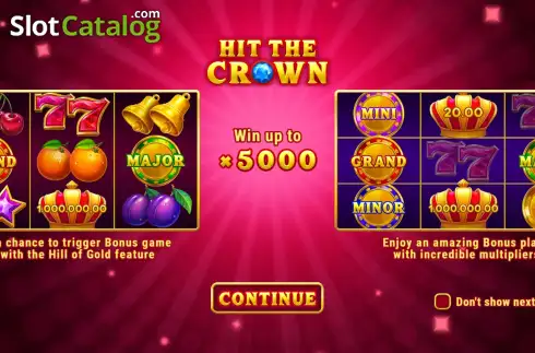 Скрин2. Hit the Crown Hold and Spin слот