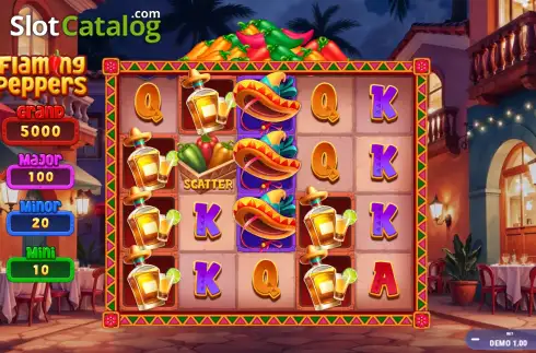 Скрин2. Flaming Peppers Hold and Spin слот