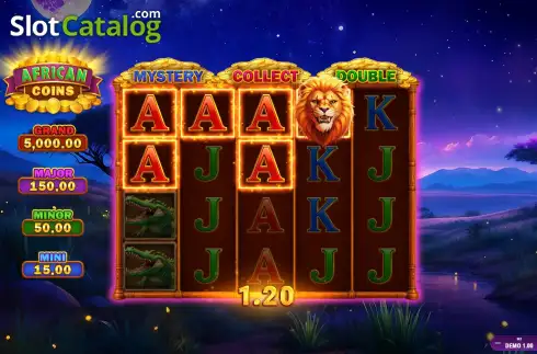 Скрин3. African Coins Hold and Spin слот